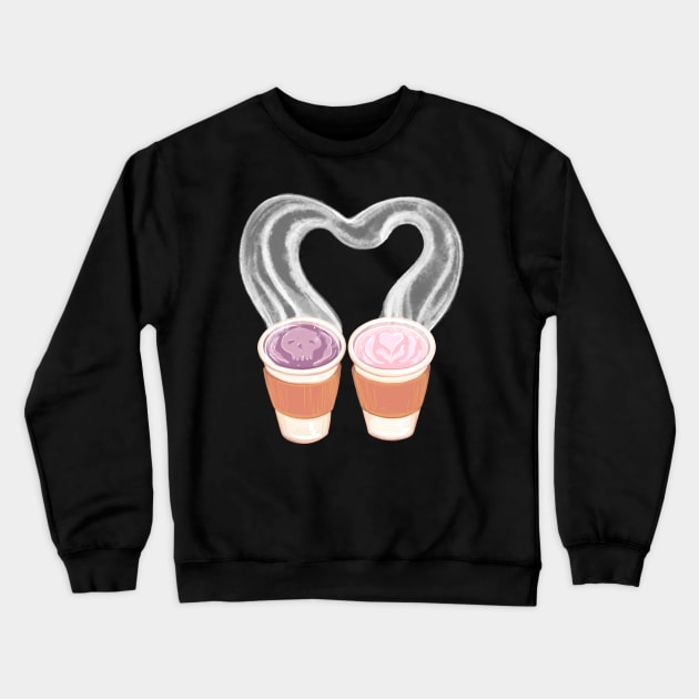 With Marshall Lee and Gary Prince, It's Coffee Time! - Adventure Time / Fionna and Cake fan art Crewneck Sweatshirt by art official sweetener